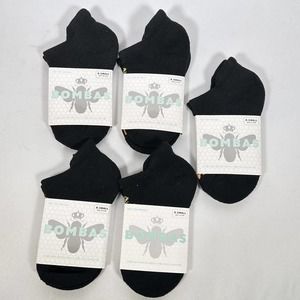Bombas Socks Lot of 5 Pairs XS Black Ankle Socks Kids Toddler Womens